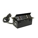 Electric Outlet Metal Black (2D-2E-2USB)