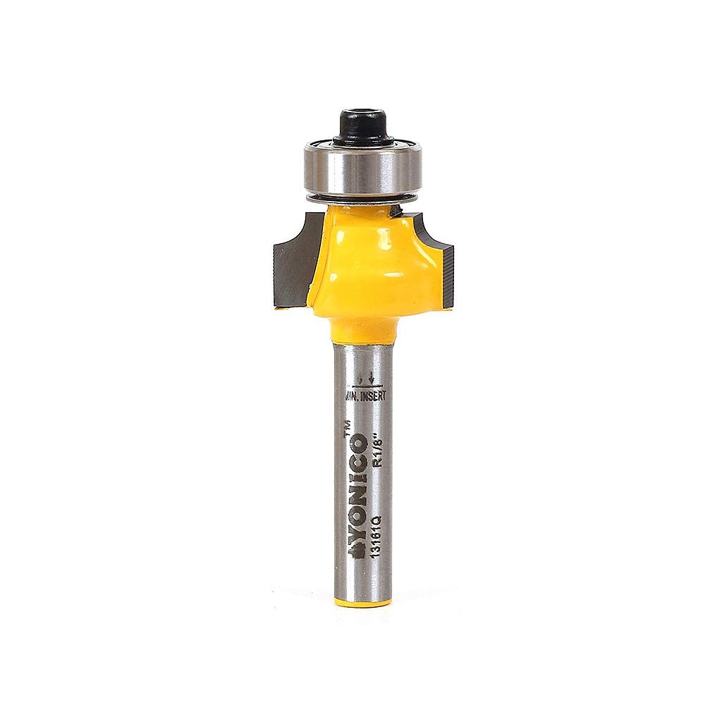 [Yonico 13161] Round Over Edging Router Bit - 1/8&quot; Radius - 1/4&quot; Shank