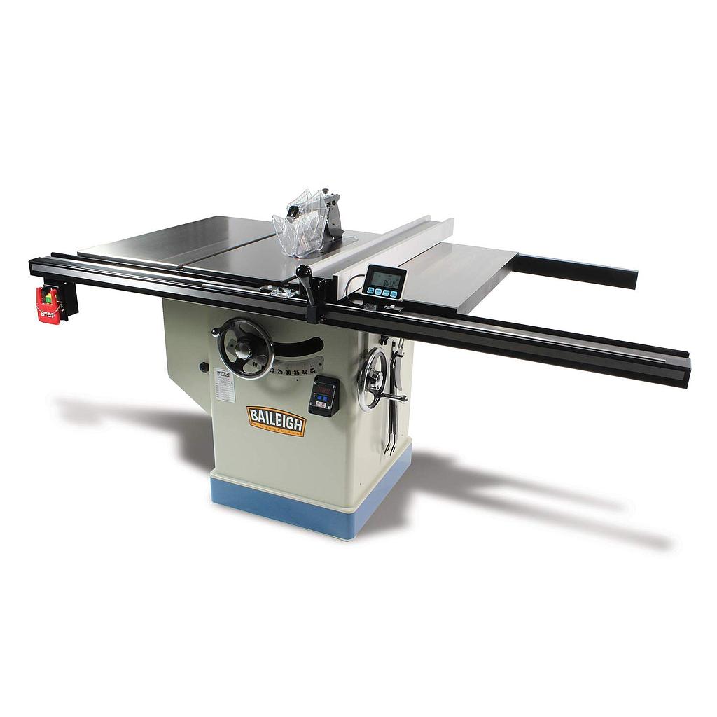 Baileigh TS-1248P-36 Professional Cabinet Style Table Saw, Single Phase, 48&quot; x 30&quot; Table, 36&quot; (Sierra)